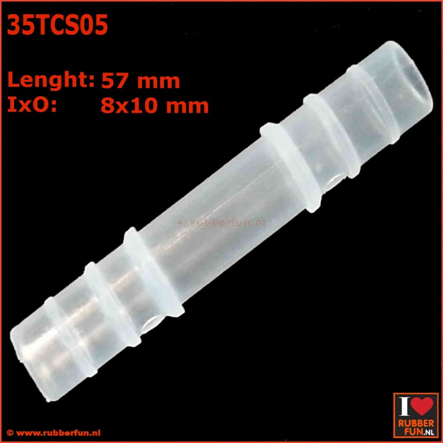 Connector - straight - IxO 8.0x10.0 mm - L 5.7 cm