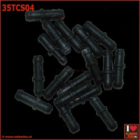 Connector - straight - IxO 5.0 x 8.0 mm - L 3.8 cm - black