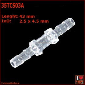 Connector - straight - IxO 2.5 x 4.5 mm - L 4.3 cm