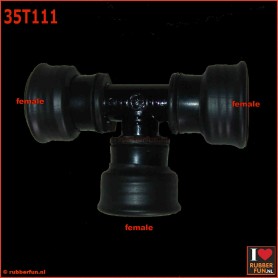 T-connector gas mask - gas mask hoses, female-female-female