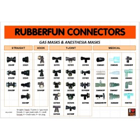 T-connector gas mask - gas mask hoses, male-male-male