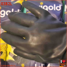 Heavy duty unlined black rubber gloves - Marigold Outdoor - art.no. 03B2L - rubberfun.nl