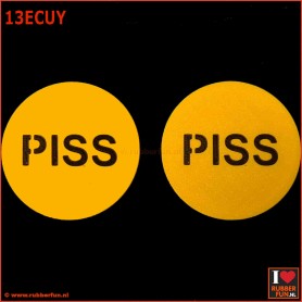 Eye caps PISS for gas mask - rubberfun.nl - art.no. 13ECUY