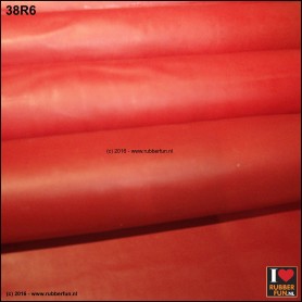 38R6 - Rubber sheeting - hospital red - 60 cm wide - 0.65 mm thick