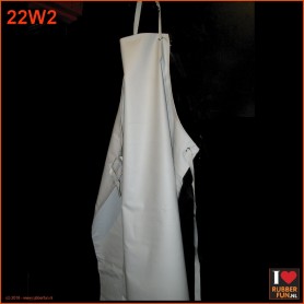 Rubber apron - white - 115x85 cm