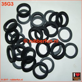 Rubber ring 28x37 mm IDxOD, 6.5 mm height - spare part gas mask hose