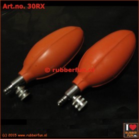 30BX - Rubber inflator bulb with control valve - red & black
