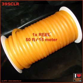 39SCLR - latex rubber tubing - semi clear - reel 15 meter (50ft)