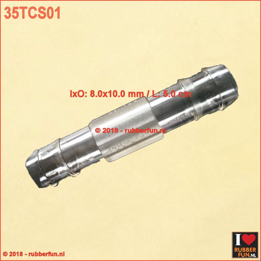 35TCS01 - Tube connector - straight - 8.0 x 10.0 mm - L 5.0 cm