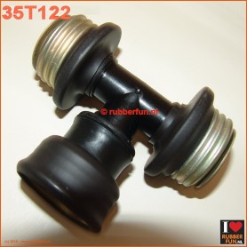 35T122 - T-connector gas mask - gas mask hoses, female-male-male