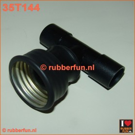 35T144 - T-connector gas mask to medical. Female - medical 22M (2x)
