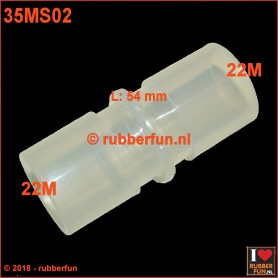 35MS02 - Medical connector - straight - 22M-22M - long