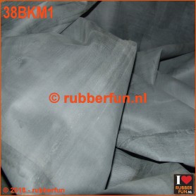38BKM1 - Rubber sheeting - black - mack. rubber - 85 cm wide - 0.48 mm thick.
