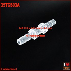 35TCS3A - connector - straight - IxO 2.5 x 4.5 mm - L 4.3 cm