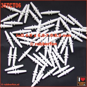 35TCT06 -connector - straight - barbed - 3-in-1 - IxO 3.5 x 6-7-8 mm