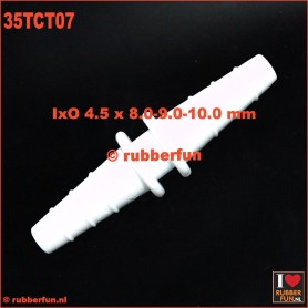 35TCT07 - connector - straight - barbed - 3-in-1 - IxO 4.5 x 8-9-10 mm