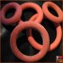 Rubber O-ring - Pessarie - clinical red - 5 sizes - XS-XL