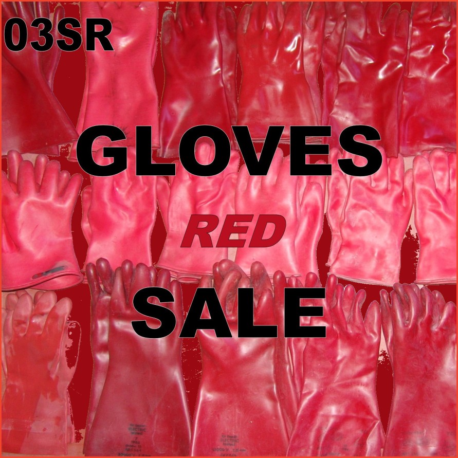 SALE - Rubber gloves - red