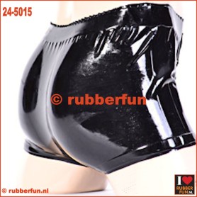 24-5015B - latex rubber codpiece pants - black