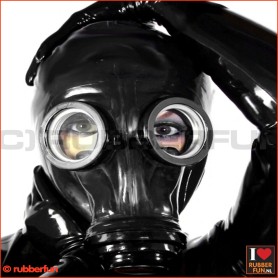 Full black GP5 gasmask for rebreathing or smellbag