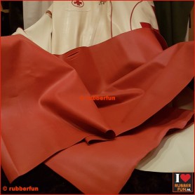 38RN4 - Rubber sheeting - hospital red - NR - 60 cm wide - 0.65 mm thick