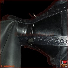 Anaesthesia mask set 2B (mask, straps + re-breather bag) - black + med. green - rubberfun.nl [art.no. 32S2B]