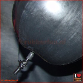 Deluxe anaesthesia mask set 2B (mask+harness+bag+controller) - black + med. green - rubberfun.nl [art.no. 32S2BD]