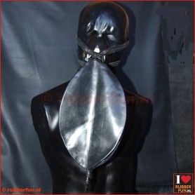 Deluxe anaesthesia mask set 2B (mask+harness+bag+controller) - black + med. green - rubberfun.nl [art.no. 32S2BD]