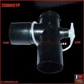 35MH01P - Medical hook connector 22M-22M, with air plug