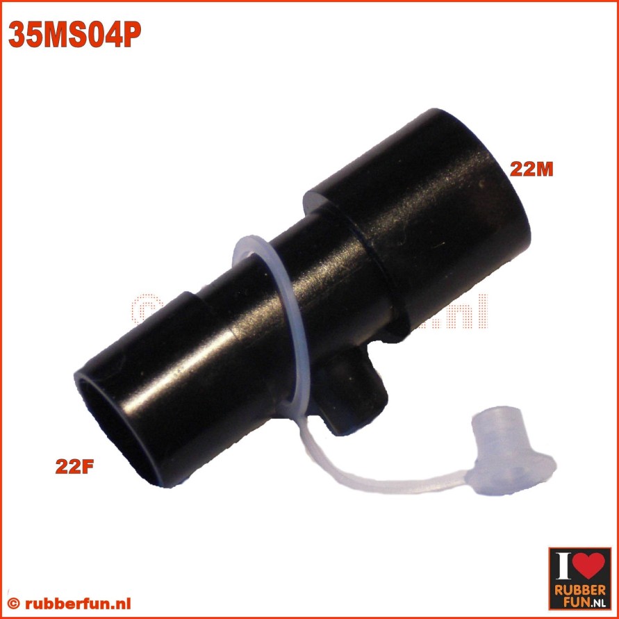 35MS04P - Connector - straight - 25 to 22 mm with one air flow plug