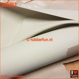 38WM2 - Rubber sheeting - white - mack rubber - 120 cm wide - 0.50 mm thick