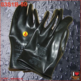 50 SALE - Rubber gloves - black - short (15-40 cm) 
