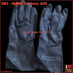 Rubber gloves - MAPA Technic 420 - general purpose - black