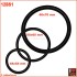 O-ring set - black rubber - medium-large-xlarge - 3pcs