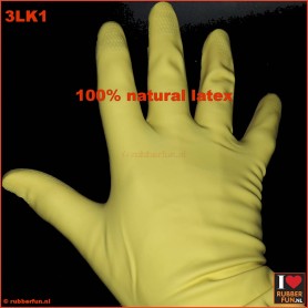 Latex gloves - KIXX safety - yellow