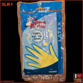 Latex gloves - KIXX safety - yellow