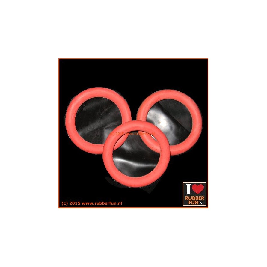 Rubber Ring - Pessarie - clinical red - XS-XL - set of 3