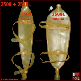 Latex urinal leg bag with straps - 750ml