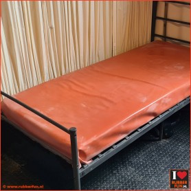 Natural rubber sheeting. Hospital red