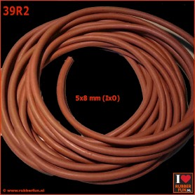 Rubber tubing - natural red...