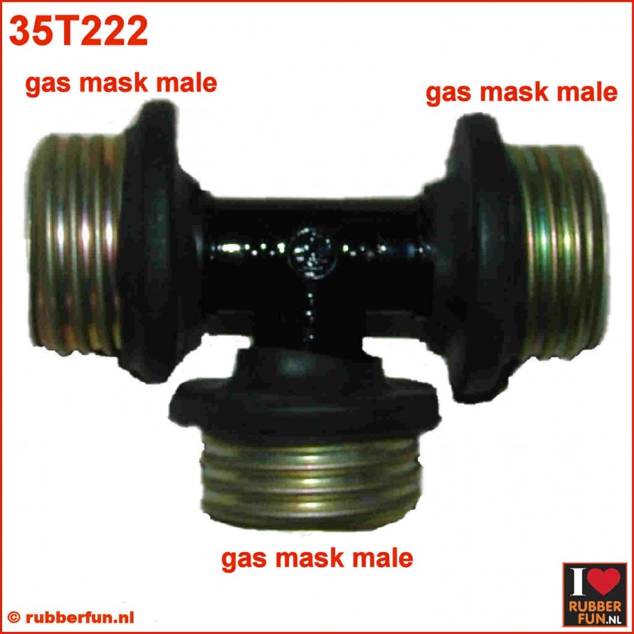 T-connector gas mask - gas mask hoses, male-male-male