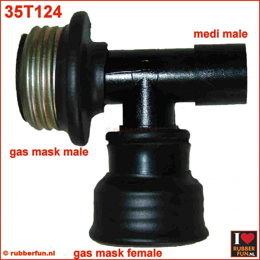 T-connector gas mask - medical. Gas mask F - gas mask M - medical 22M