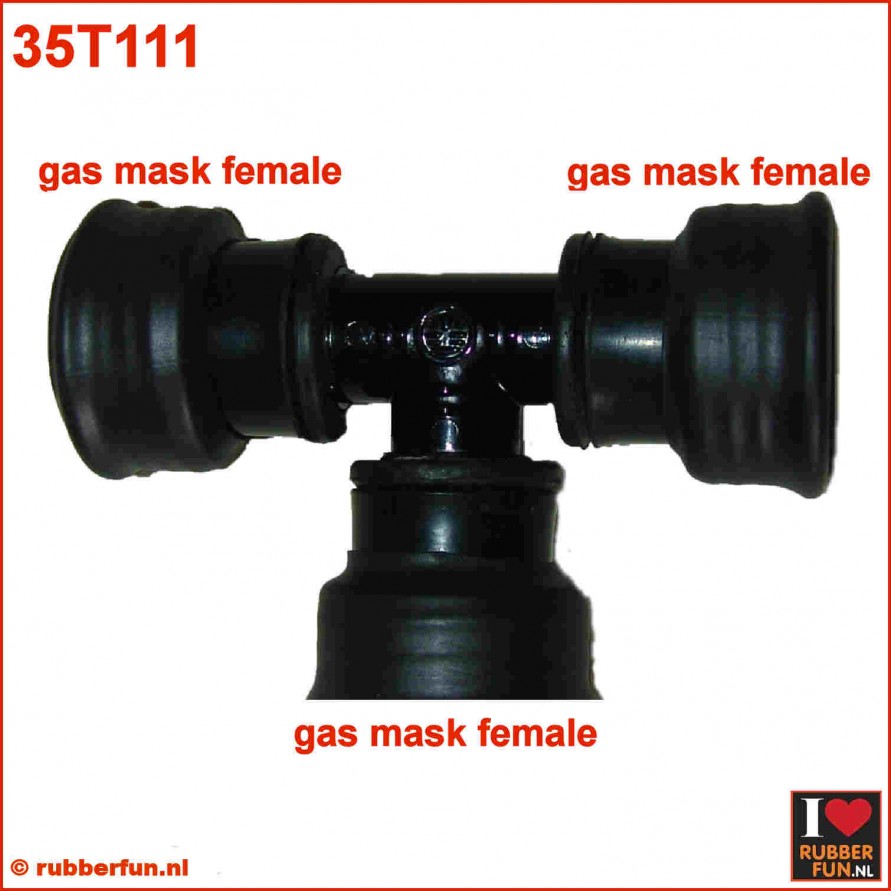 T-connector gas mask - gas mask hoses, female-female-female