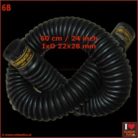 6B - corrugated rubber hose 24 inch / 60 cm ixO 22x28 mm