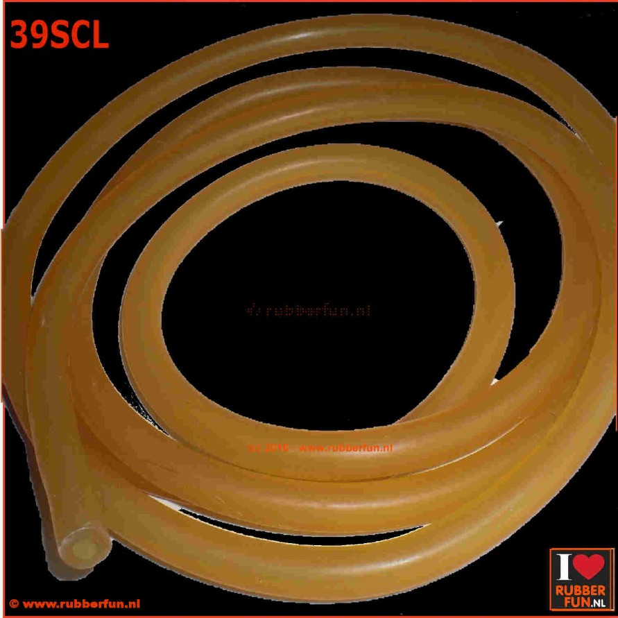 Latex tubing - semi clear - rubberfun.nl - art.no. 39SCL