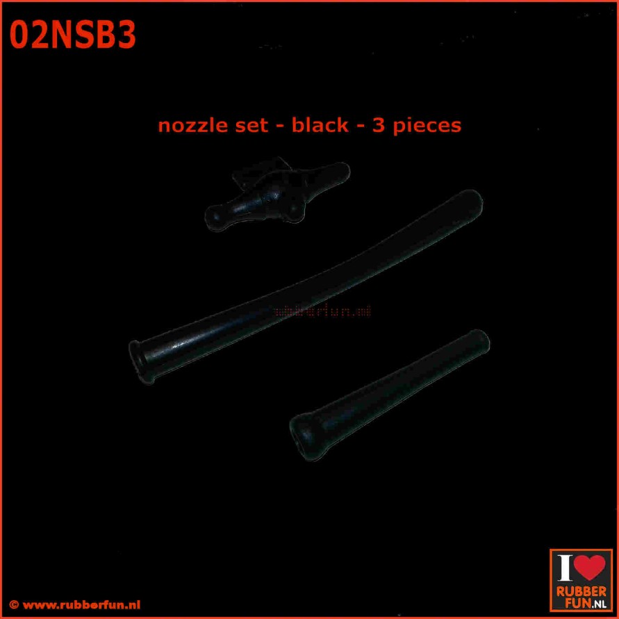 02NSB3 - nzzle set - 3 pieces - black