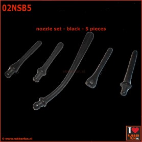 Nozzle set - 5 pieces - black
