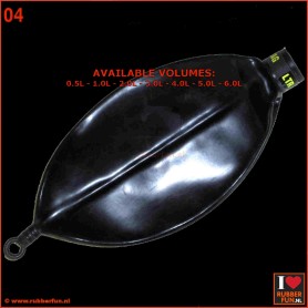 Black rubber rebreather bag (0.5-1-2-3-4- 5-6 liter)