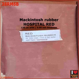 38RM6B - hospital red rubber sheeting - mackintosh rubber.
